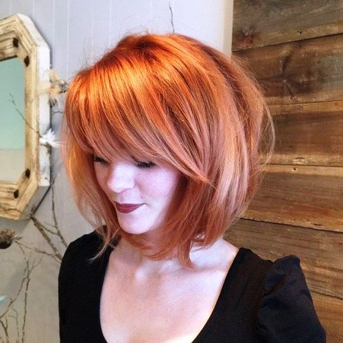 Face-Framing Angled Bob with Bangs