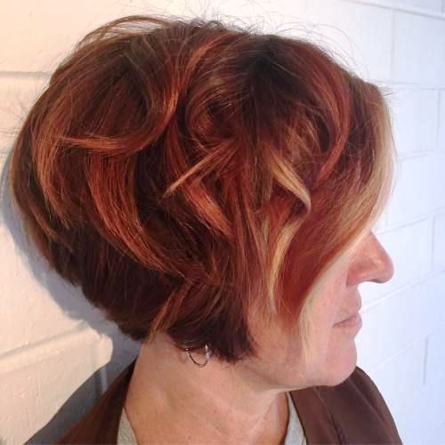 Layered Short Auburn Bob